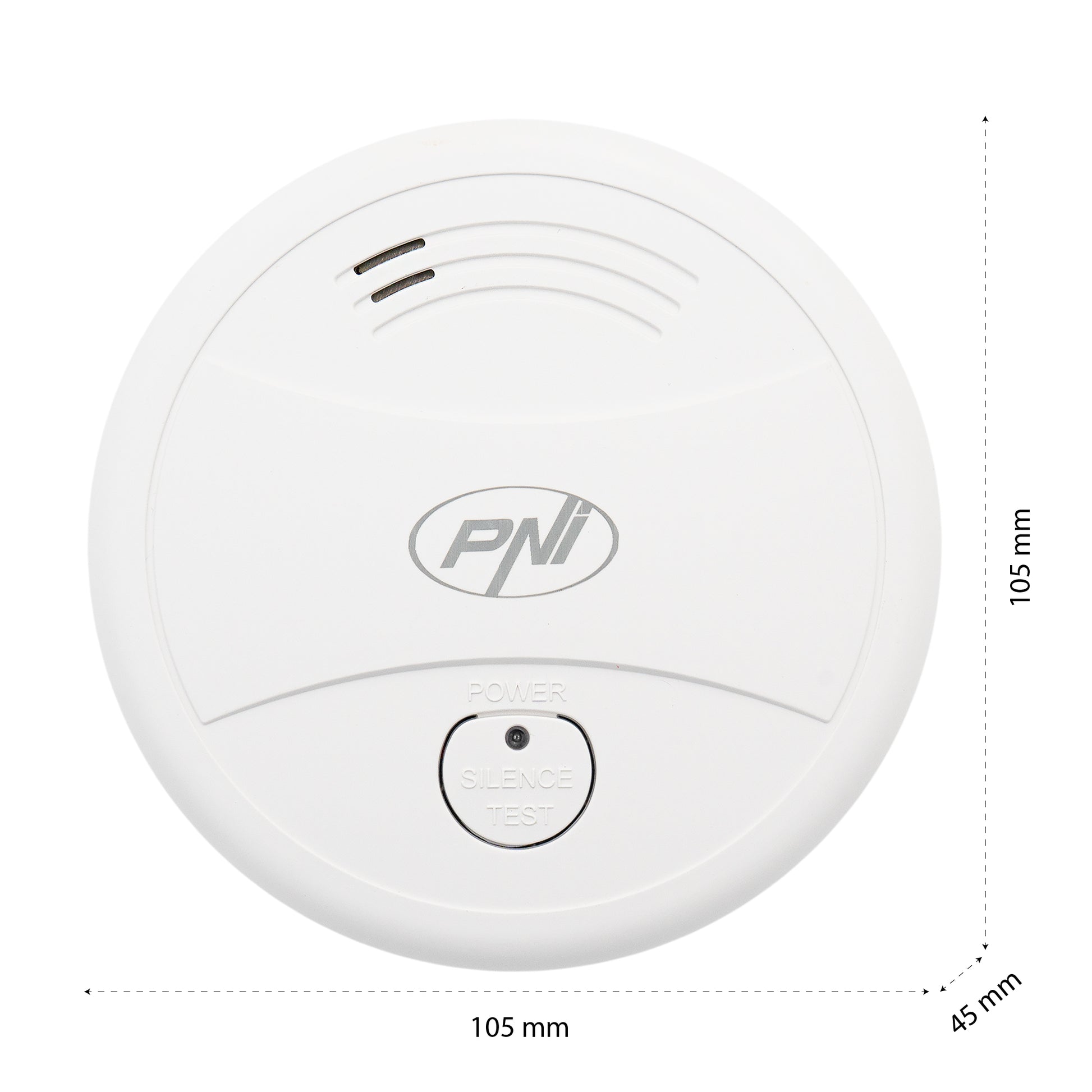 Senzor de fum PNI A024 cu Wi-Fi, control din aplicatia Tuya Smart, alimentare baterie 9V, 85dB, alarma sonora si vizuala, alarma silentioasa