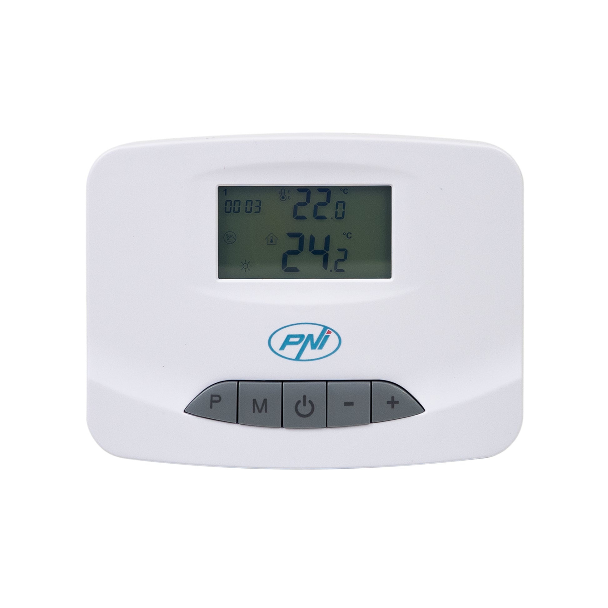 Unitate comanda termostat PNI CT28 PRO fara fir, pentru incalzire in pardoseala compatibil cu Modul de control electrovane PNI CT28M si cu Hub PNI CT28WIFI pentru control din aplicatia Tuya Smart