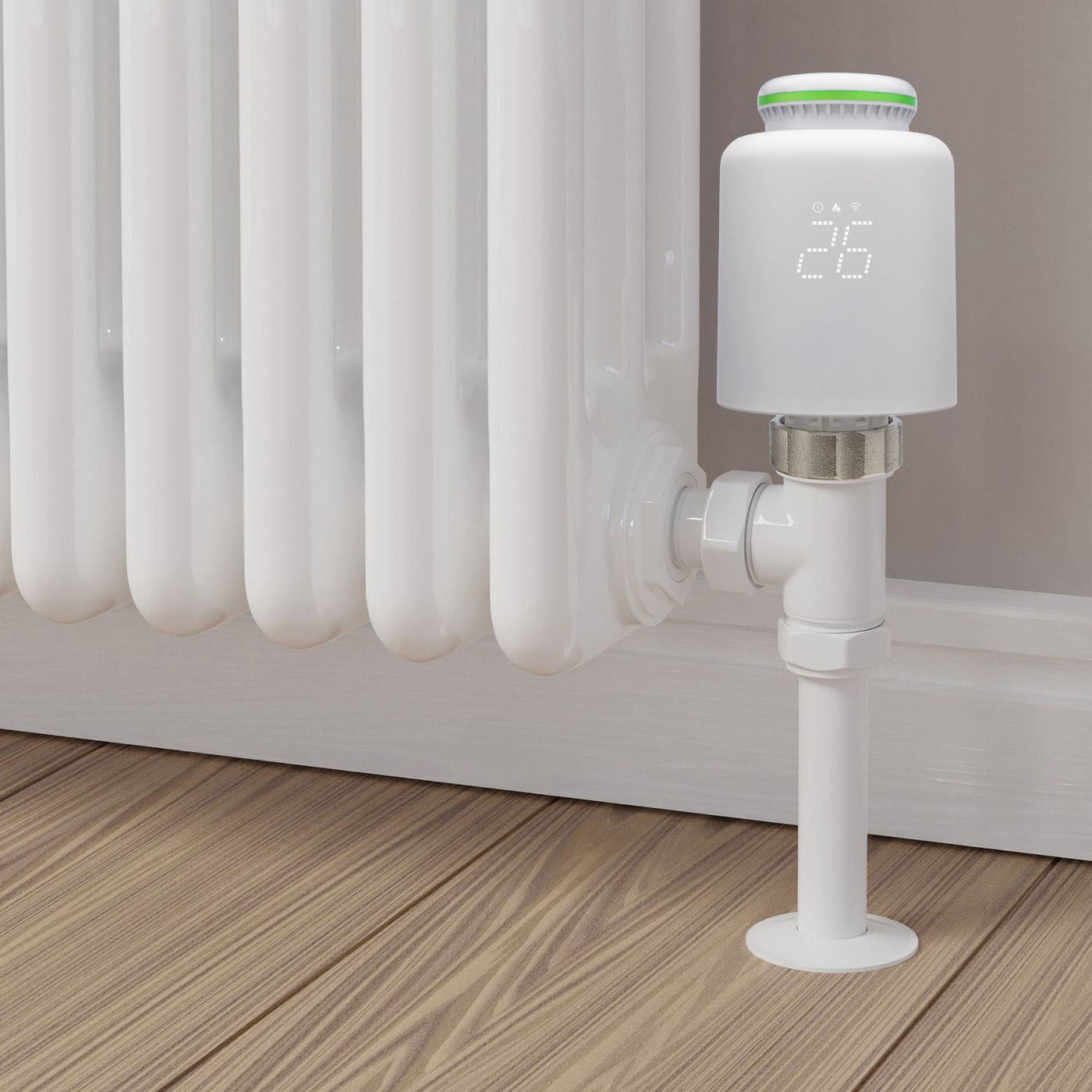 Cap termostatic inteligent PNI CT24 pentru calorifer, aplicatie de mobil Tuya Smart