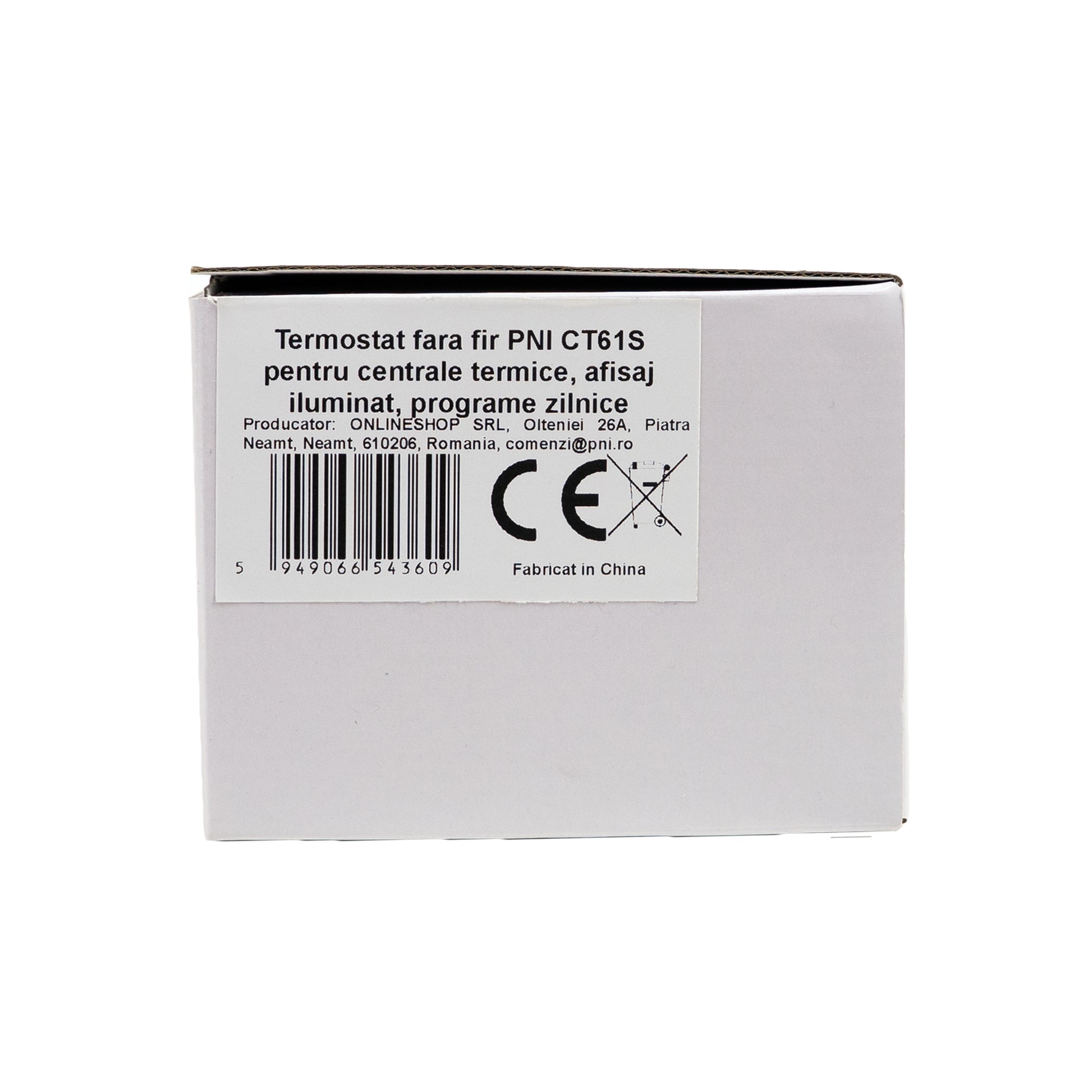 Termostat fara fir PNI CT61S pentru centrale termice, afisaj iluminat, programe zilnice