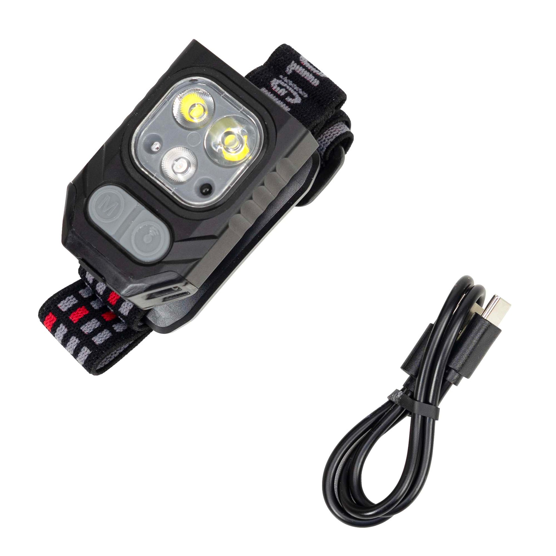 Lanterna frontala PNI Adventure F76S cu led 1100lm din aluminiu cu acumulator