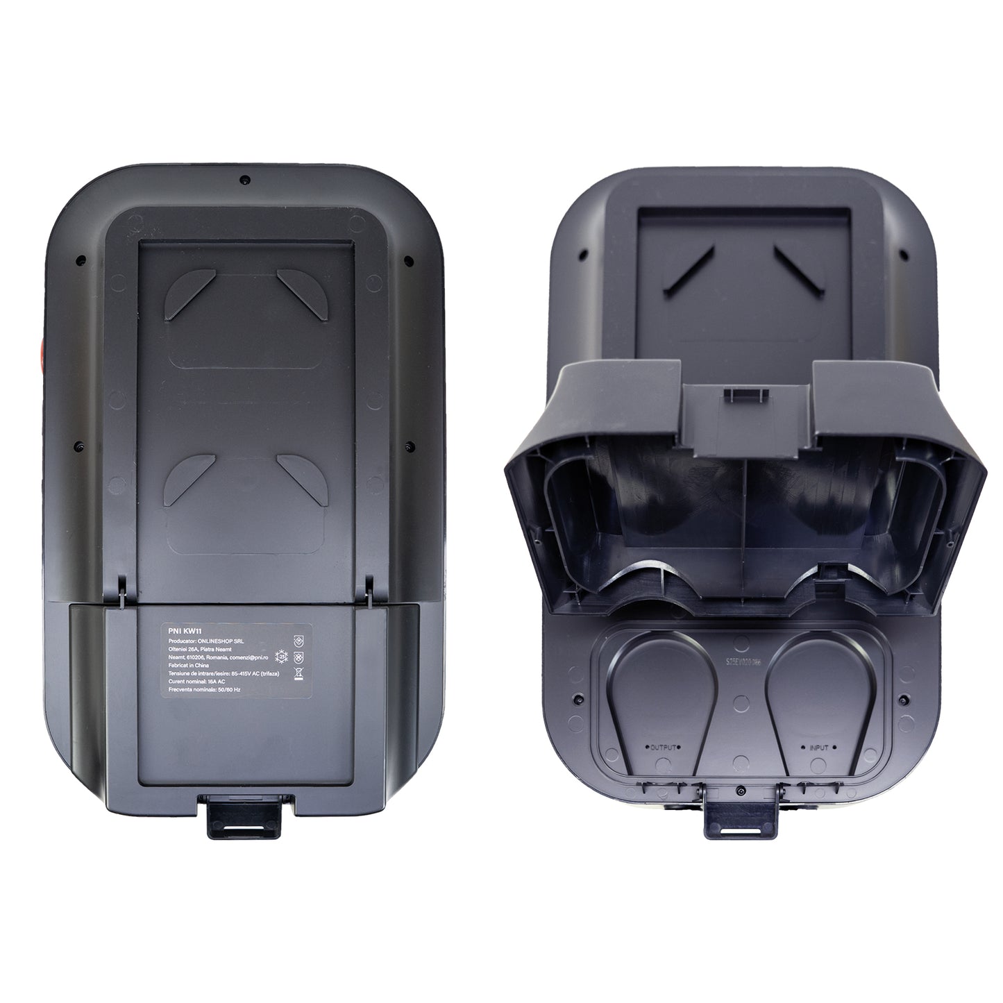 Statie de incarcare PNI KW11 16A, 11KW, pentru masini electrice, 85V - 415V, trifazat, cablu Type2 cu 7 pini, ecran 3.5 inch, cu Bluetooth, control din aplicatie, activare incarcare prin aplicatie si card RFID, IP55