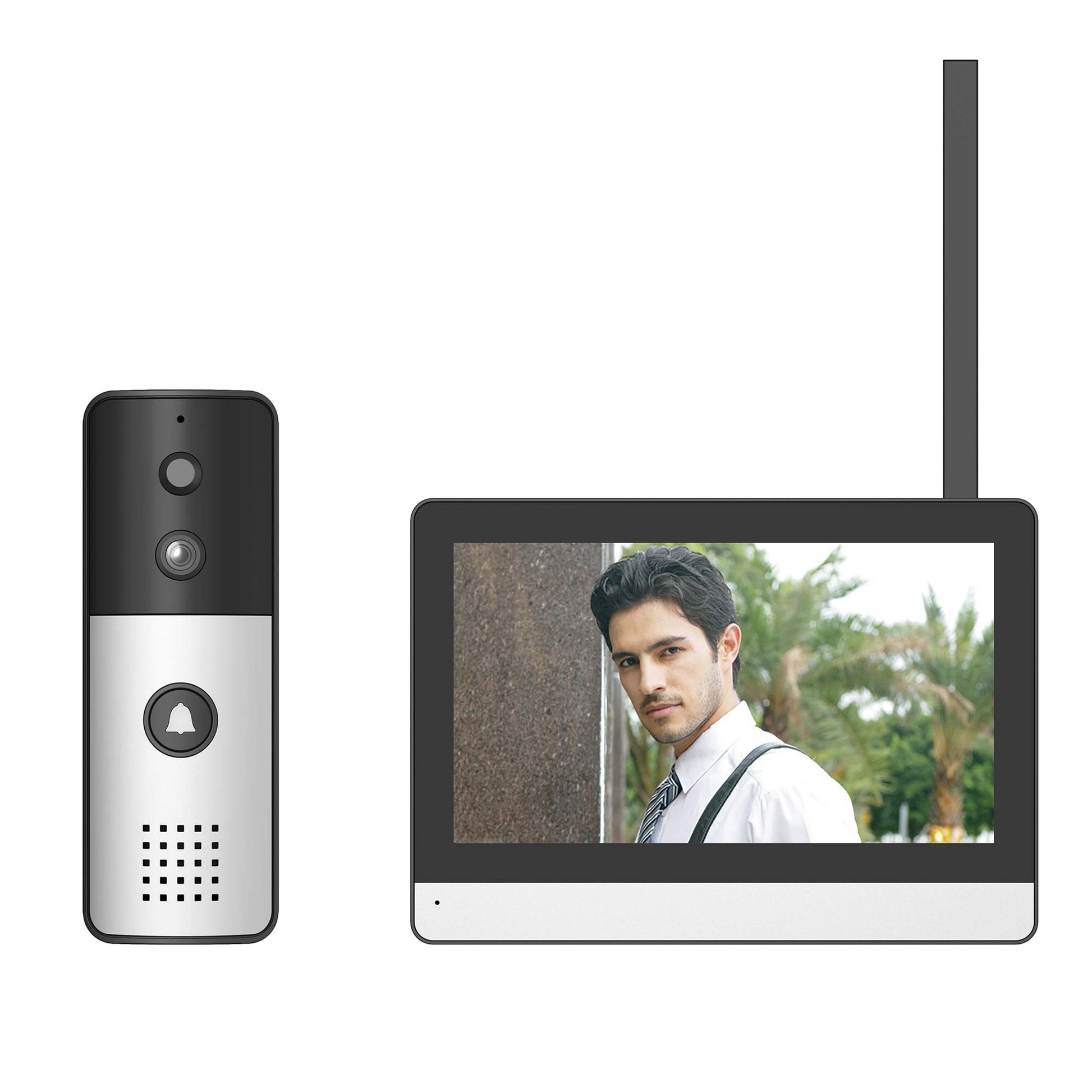 Interfon video inteligent fara fir PNI SafeHome PT770 WiFi, Full HD 1080P, unitate poarta cu panou solar, Tuya Smart, integrare in scenarii si automatizari smart cu alte produse compatibile Tuya, IP55