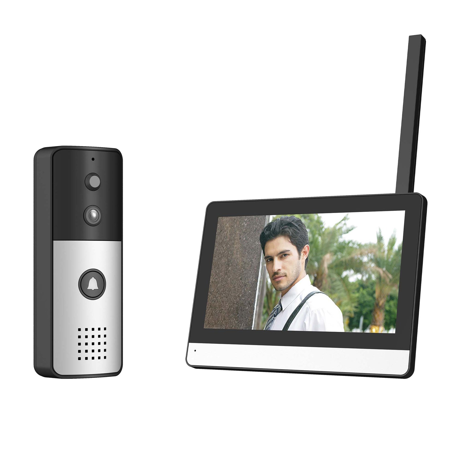 Interfon video inteligent fara fir PNI SafeHome PT770 WiFi, Full HD 1080P, unitate poarta cu panou solar, Tuya Smart, integrare in scenarii si automatizari smart cu alte produse compatibile Tuya, IP55