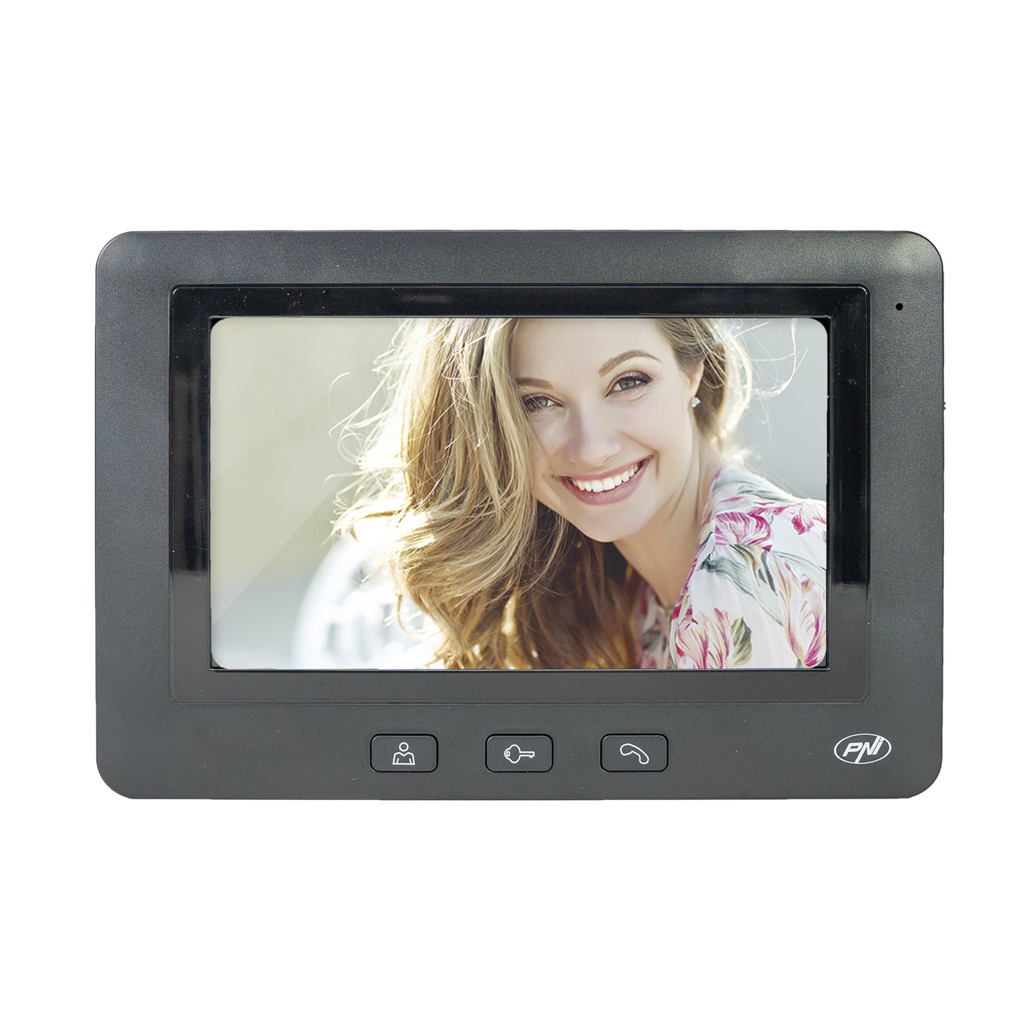 Interfon video PNI DF930 cu 1 monitor, ecran LCD 7 inch, 800x480, iesire yala electromagnetica, negru