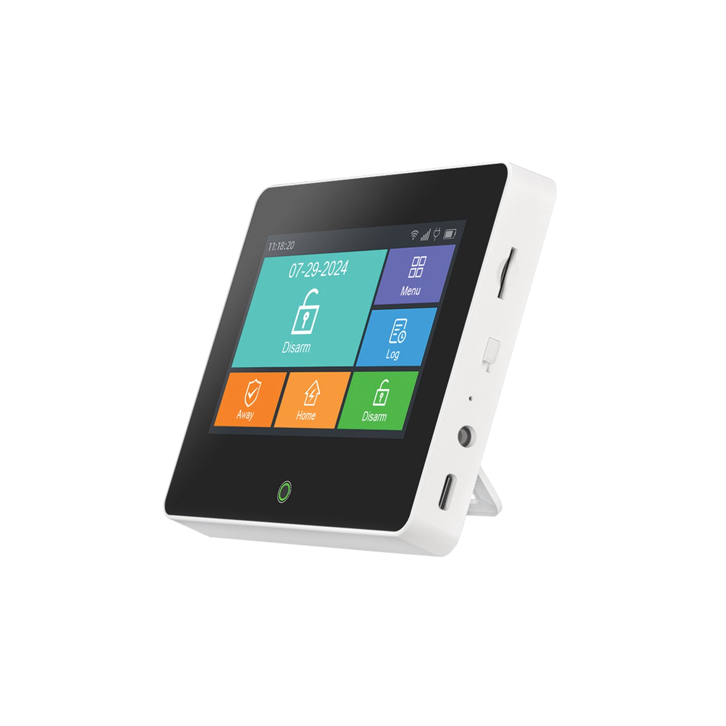 Sistem de alarma wireless PNI SafeHouse HS670 WiFi GSM 4G, ecran color tactil, 99 zone wireless, suporta 5 numere de telefon, apel si SMS de alarma, compatibil cu aplicatia Tuya Smart