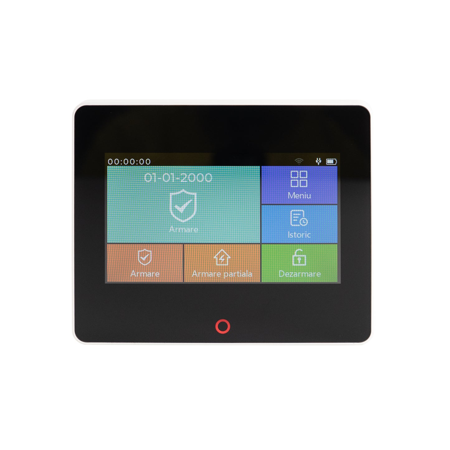 Sistem de alarma wireless PNI SafeHouse HS670 WiFi GSM 4G, ecran color tactil, 99 zone wireless, suporta 5 numere de telefon, apel si SMS de alarma, compatibil cu aplicatia Tuya Smart