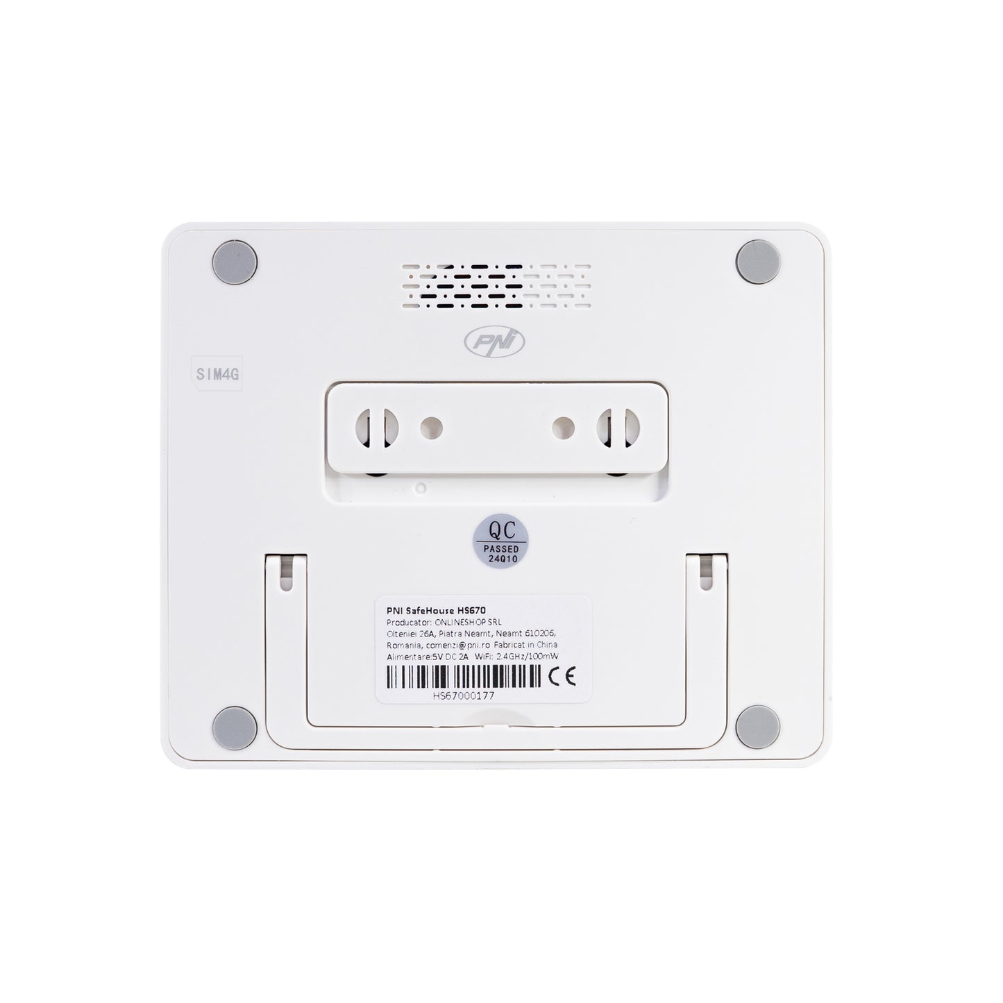 Sistem de alarma wireless PNI SafeHouse HS670 WiFi GSM 4G, ecran color tactil, 99 zone wireless, suporta 5 numere de telefon, apel si SMS de alarma, compatibil cu aplicatia Tuya Smart