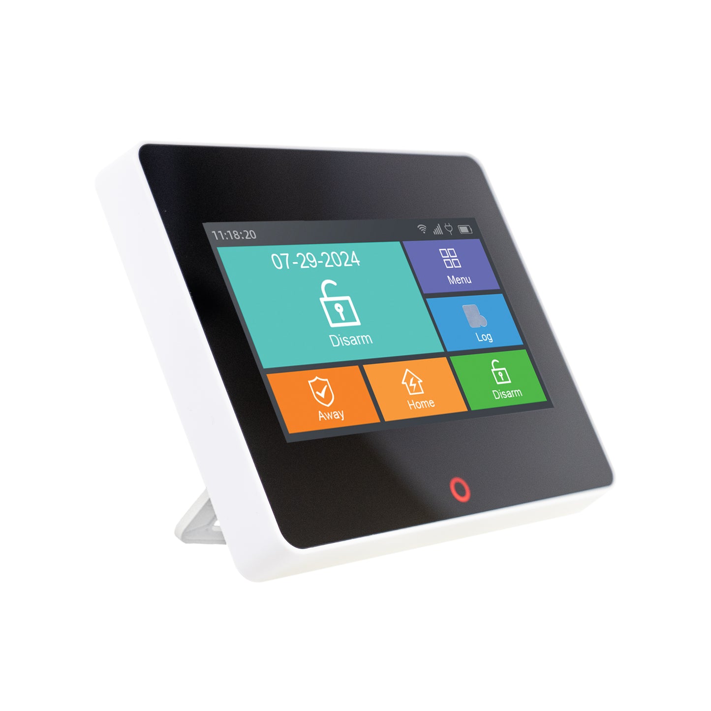 Sistem de alarma wireless PNI SafeHouse HS670 WiFi GSM 4G, ecran color tactil, 99 zone wireless, suporta 5 numere de telefon, apel si SMS de alarma, compatibil cu aplicatia Tuya Smart