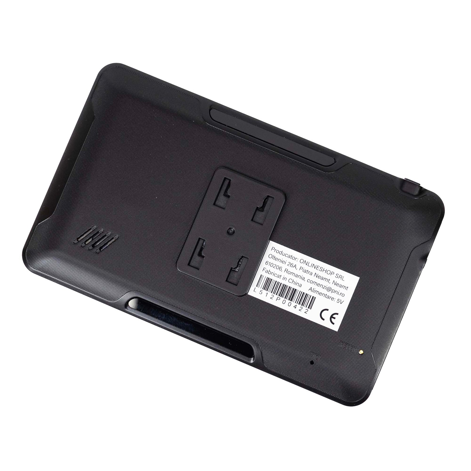 Sistem de navigatie GPS PNI L512 PRO cu parasolar, 7 inch, 800 MHz, 512MB DDR, 16GB memorie interna, FM transmitter