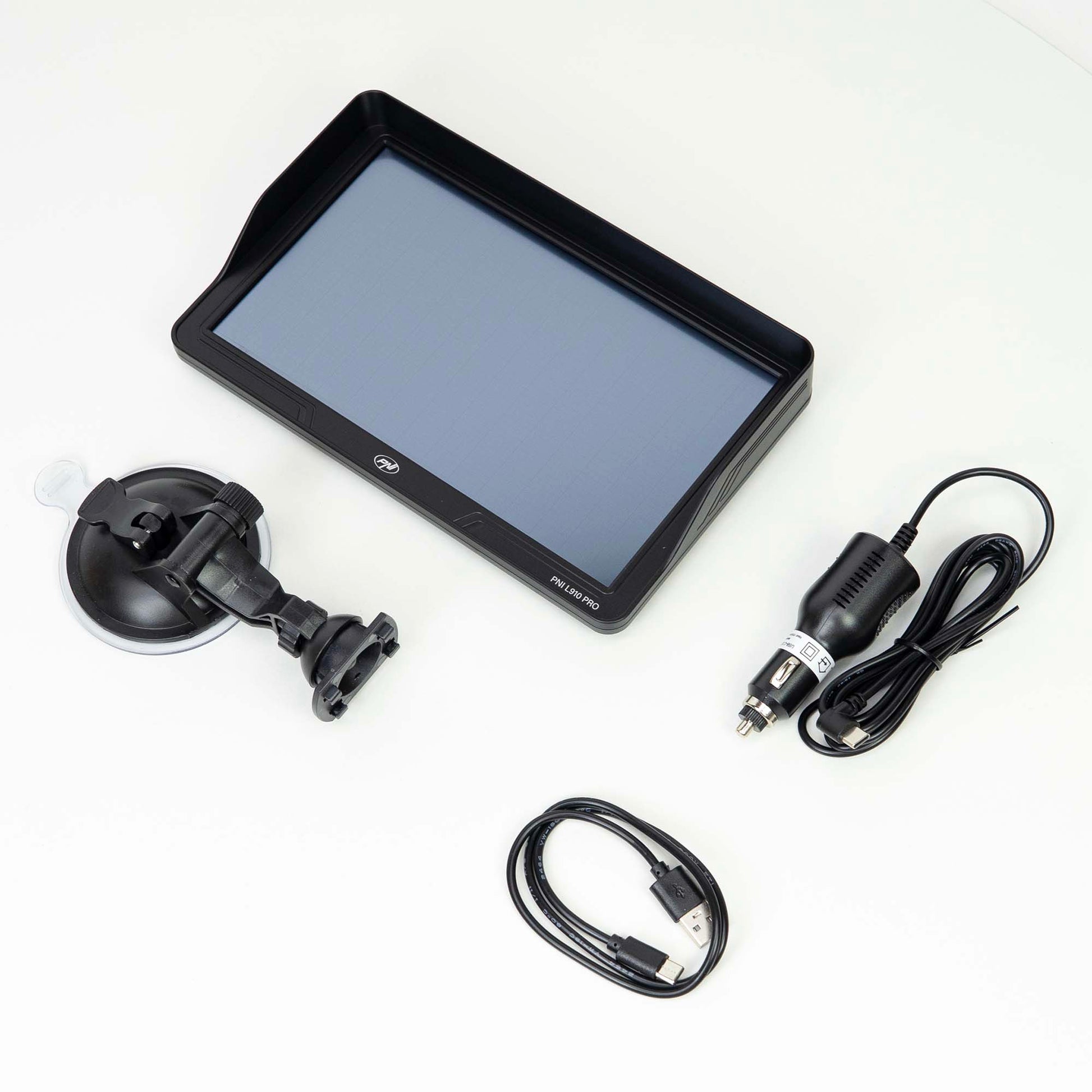 Sistem de navigatie GPS PNI L910 PRO cu parasolar, 9 inch, 800 MHz, 512MB DDR, 16GB memorie interna, FM transmitter, negru