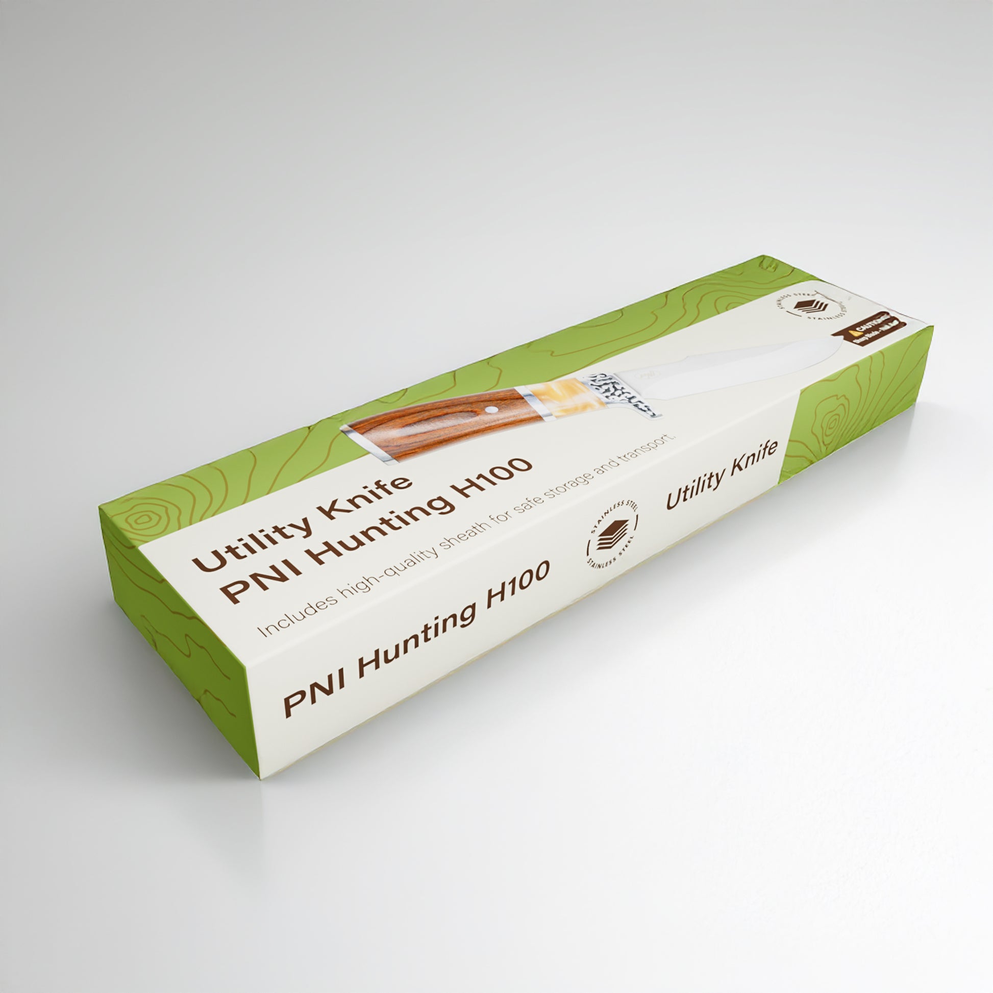 Cutit vanatoare PNI Hunting H100, lungime 215 mm, husa inclusa