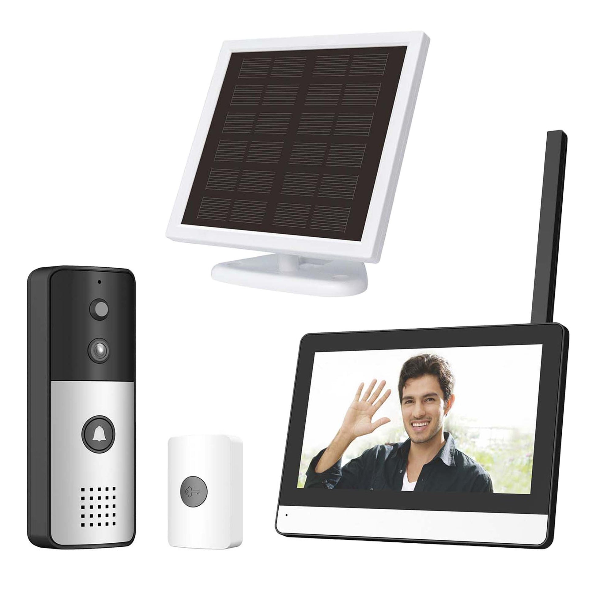Interfon video inteligent fara fir PNI SafeHome PT770 WiFi, Full HD 1080P, unitate poarta cu panou solar, Tuya Smart, integrare in scenarii si automatizari smart cu alte produse compatibile Tuya, IP55