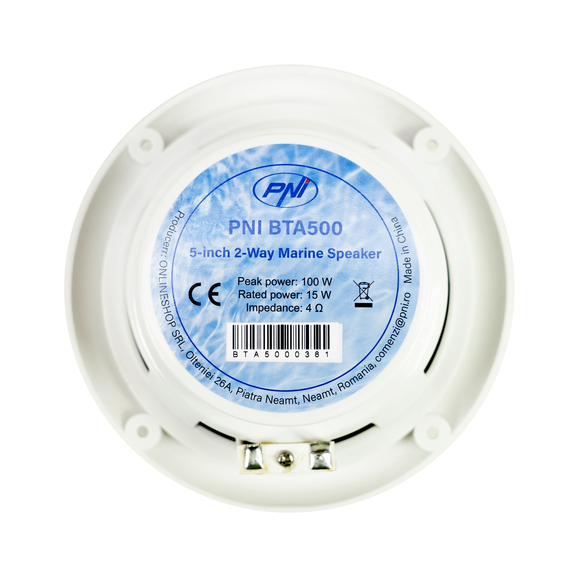 Difuzoare coaxiale pentru barci PNI BTA500 100W, 12.7 cm, set 2 buc