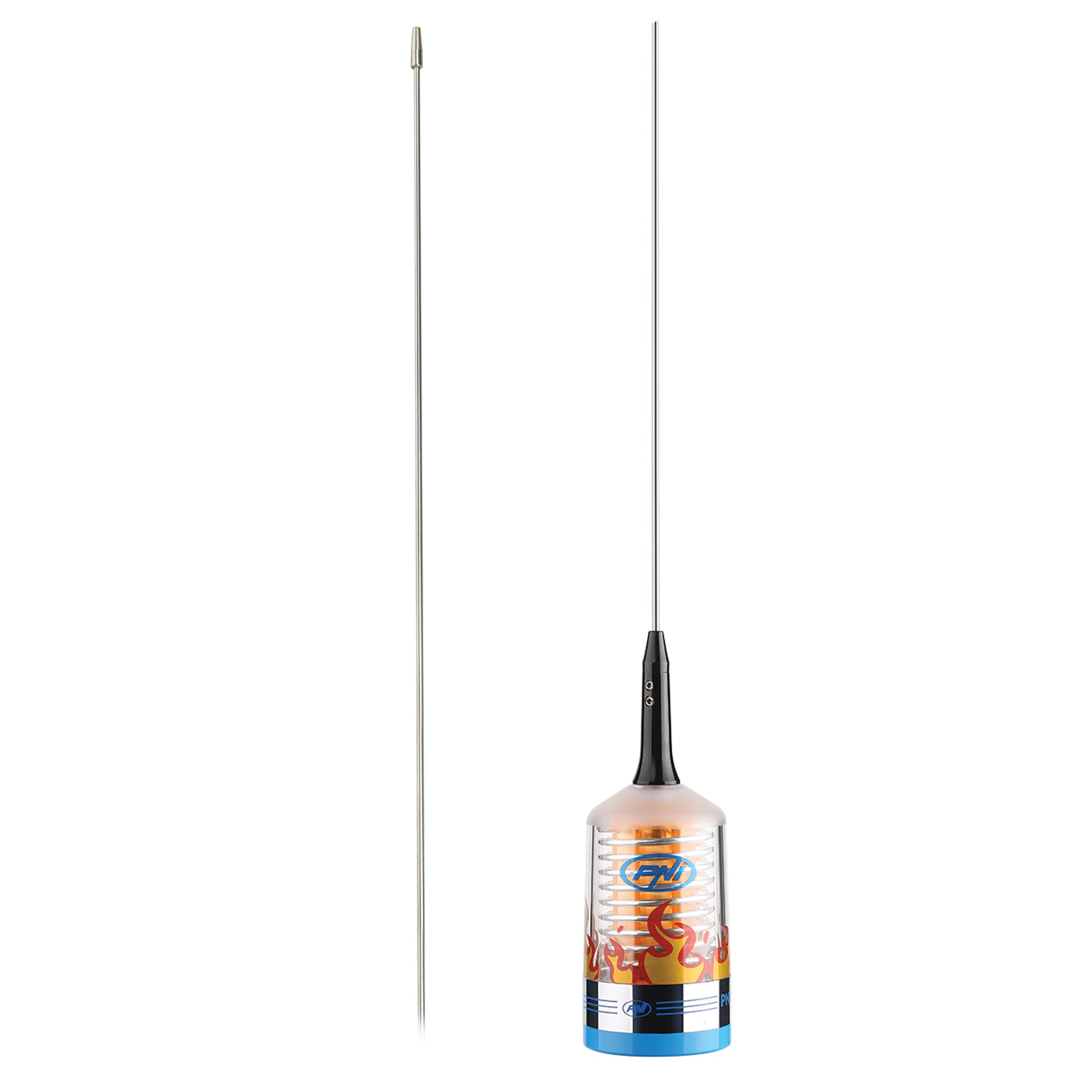 Antena CB PNI TRUCKER 9000 PL cu LED, lungime 140 cm, 26-28MHz, 1000W, fara cablu