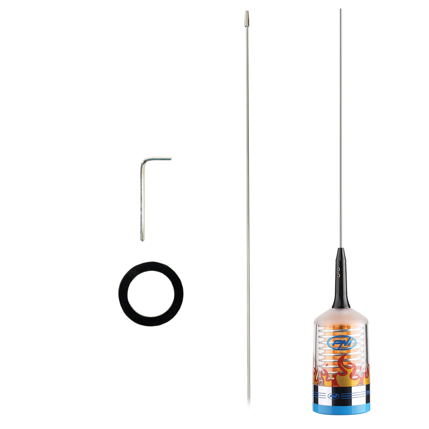 Antena CB PNI TRUCKER 9000 PL cu LED, lungime 140 cm, 26-28MHz, 1000W, fara cablu