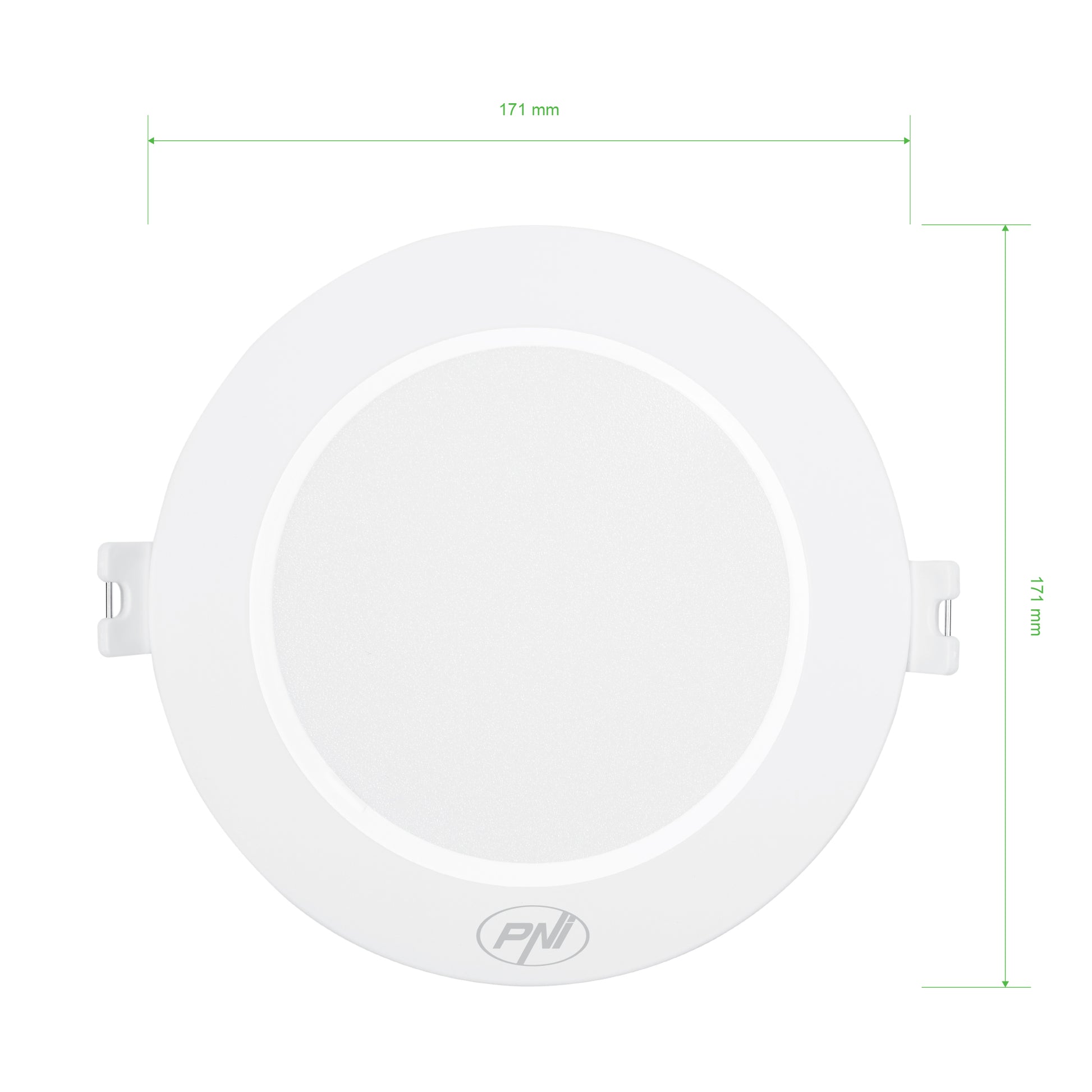 Spot LED PNI D-Light CL2512 12W, incastrabil, rotund 17 cm, 4200K, alimentare 230V, 1320 lm, alb neutru