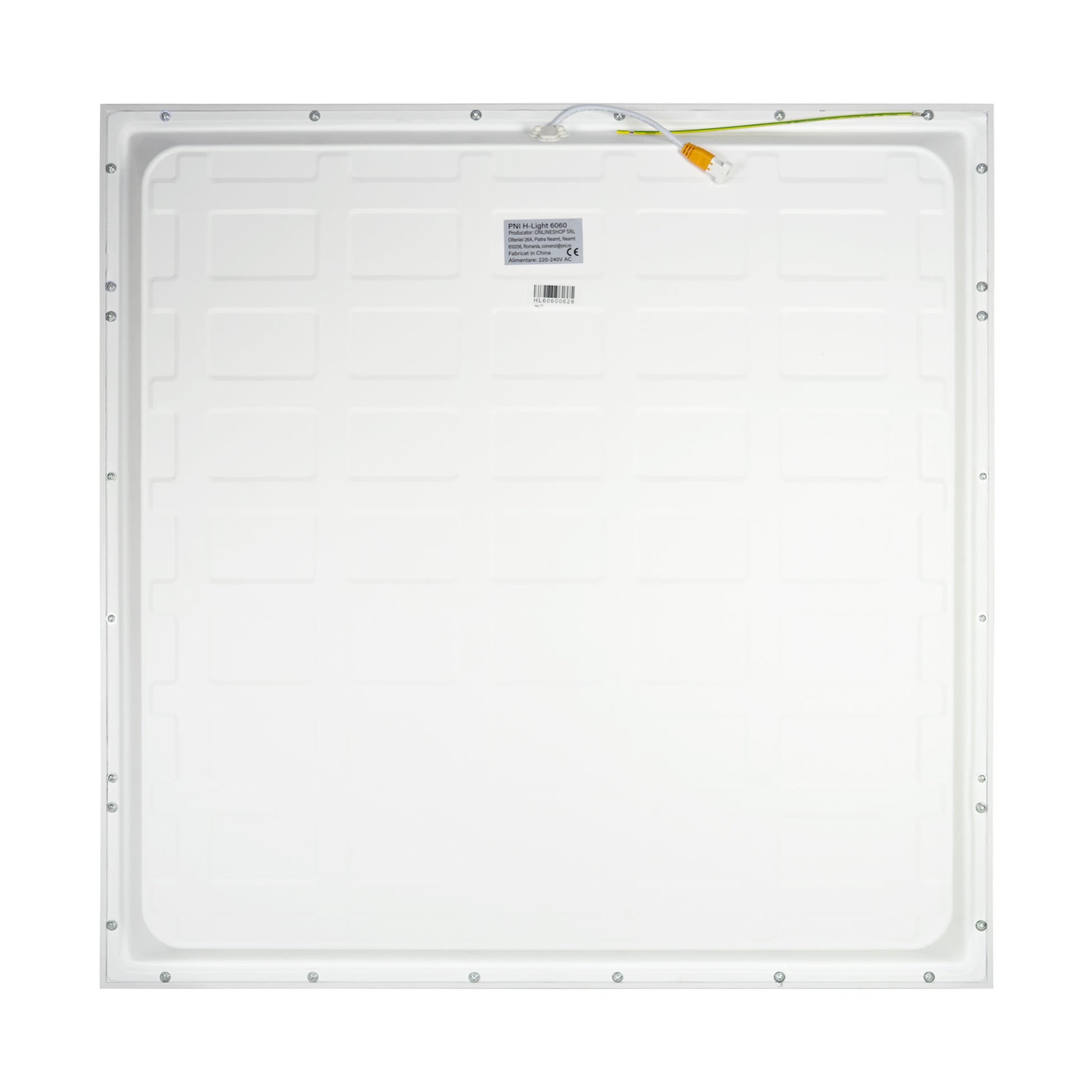 Panou LED PNI H-Light 6060 48W, 600x600mm, 4800lm, 6400K, de interior, incastrabil, alb rece