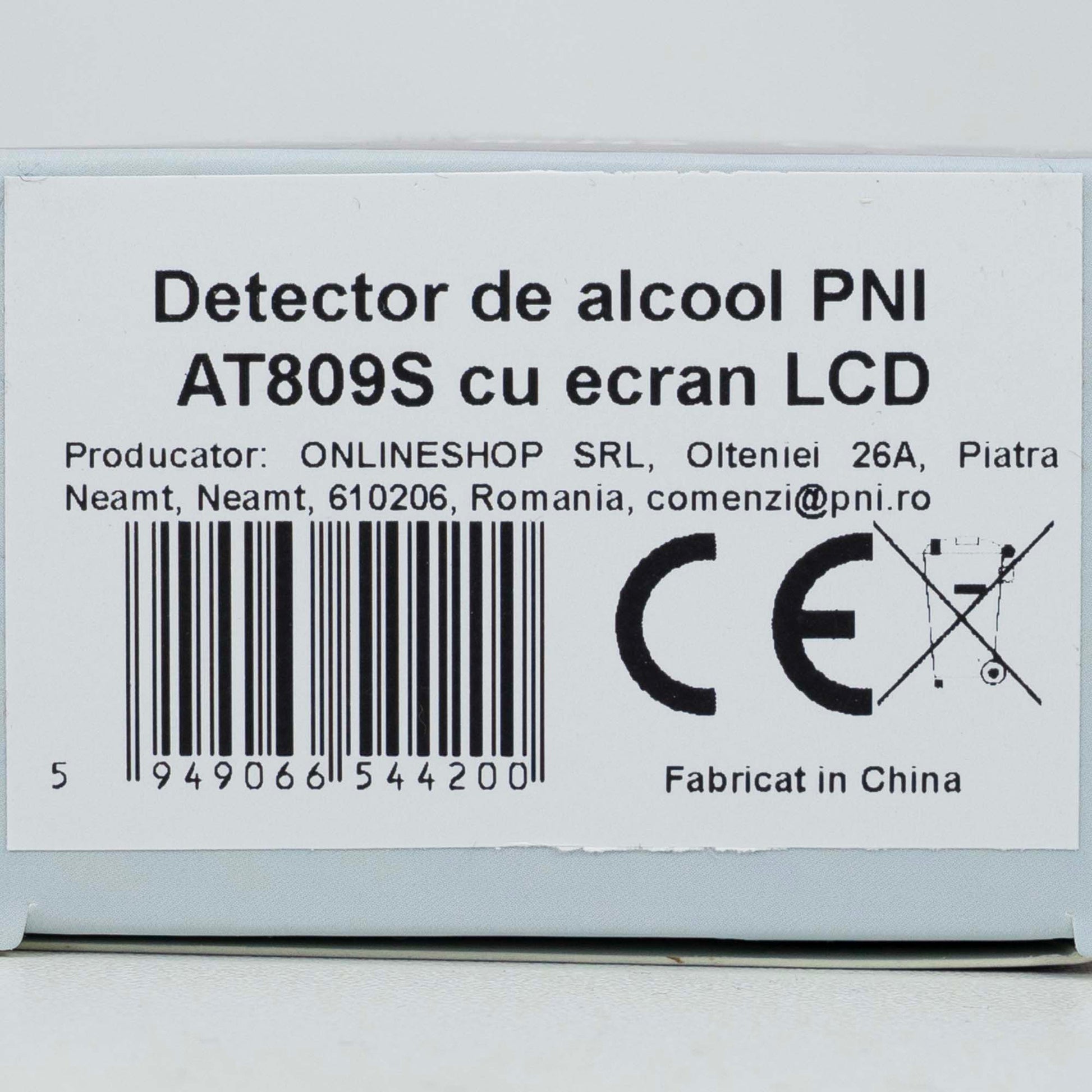 Detector de alcool PNI AT809S cu ecran LCD