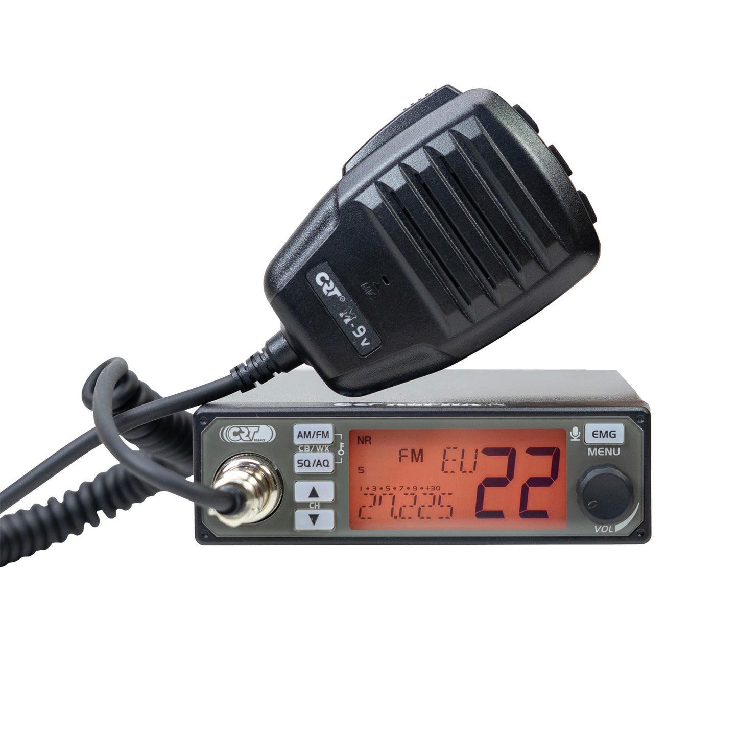 Statie radio CB CRT Alpha N ASQ, 4W, NRC, Echo, RF Gain, Roger Beep, display color, 12V-24V