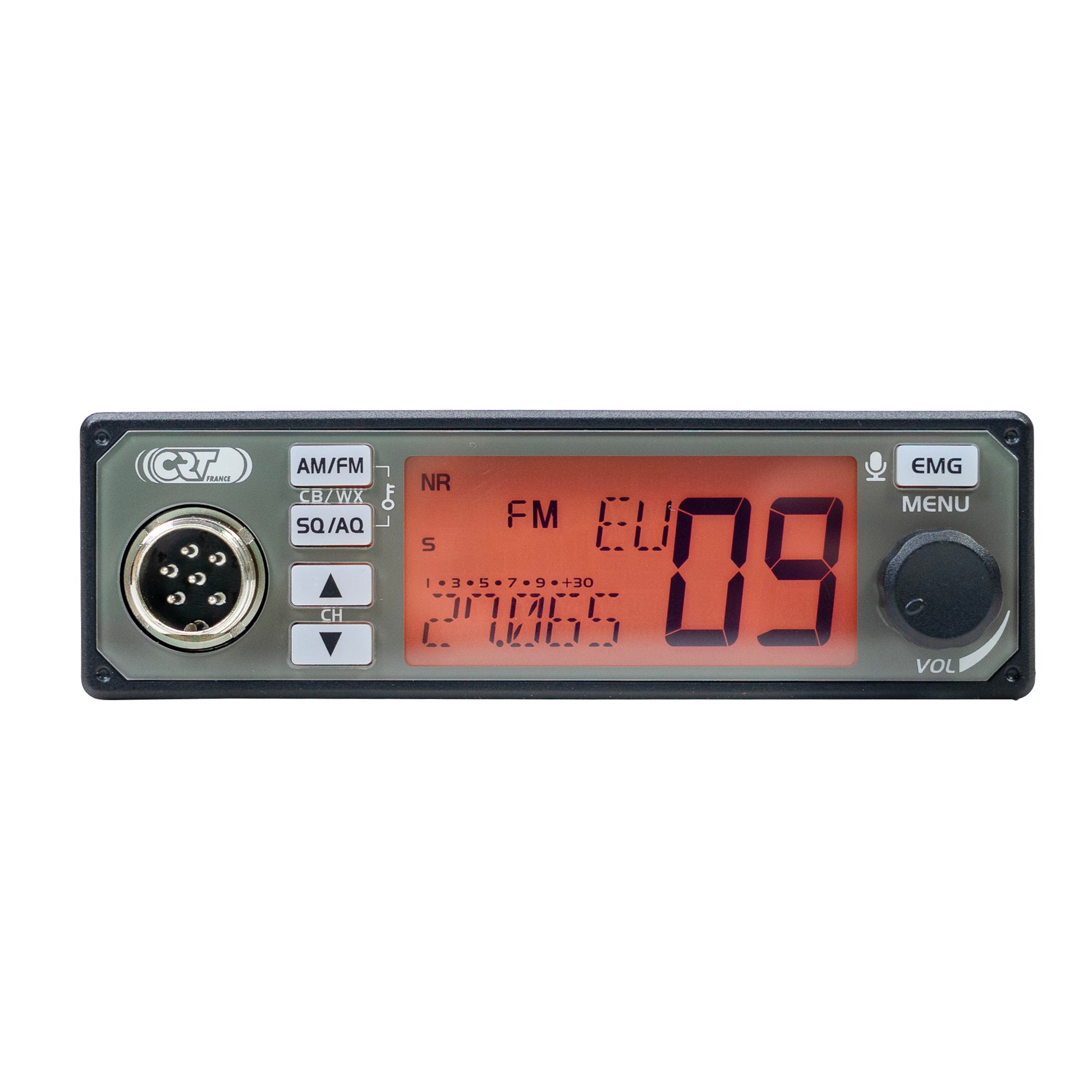 Statie radio CB CRT Alpha N ASQ, 4W, NRC, Echo, RF Gain, Roger Beep, display color, 12V-24V