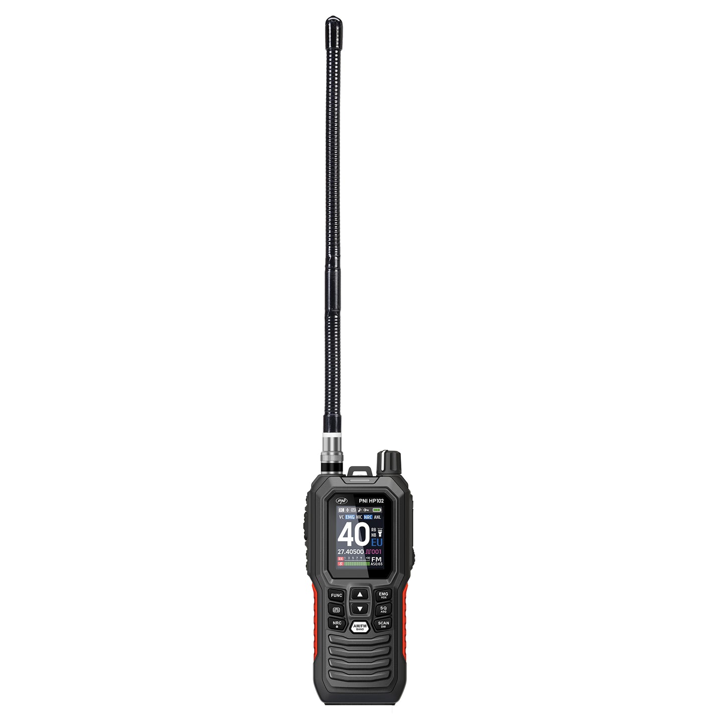 Statie radio CB portabila PNI Escort HP 102 multi standard, 4W, 12V-24V, AM-FM, NRC, Dual Watch, Roger Beep, ASQ SQ reglabil, VOX