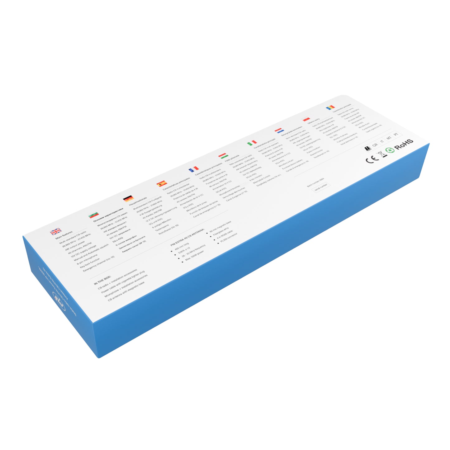 Pachet Statie radio CB PNI Escort HP 8000L ASQ + Antena CB PNI Extra 40 cu magnet