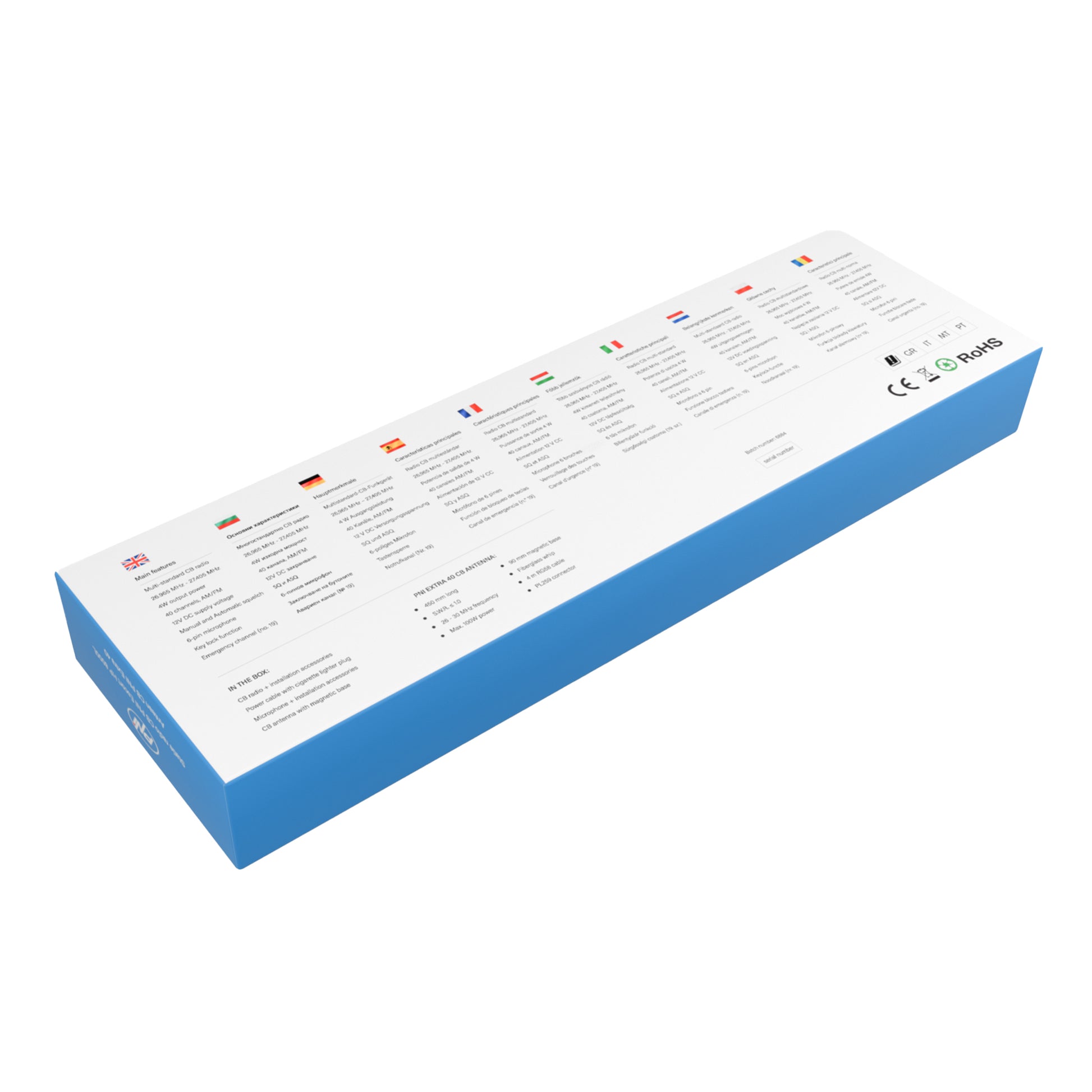 Pachet Statie radio CB PNI Escort HP 8000L ASQ + Antena CB PNI Extra 40 cu magnet