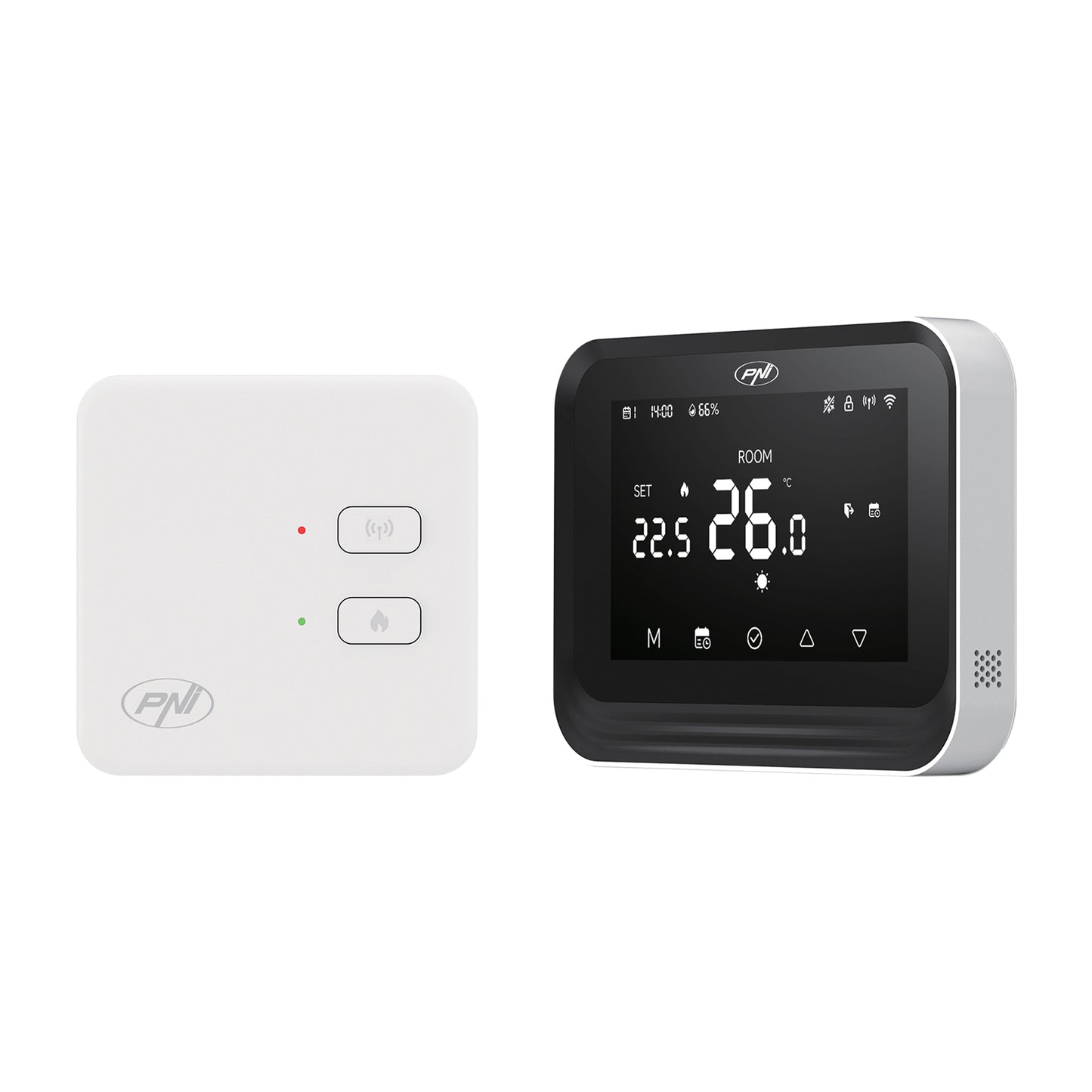 Termostat inteligent PNI CT45 fara fir, cu WiFi, control prin Internet, pentru centrale termice, APP TuyaSmart