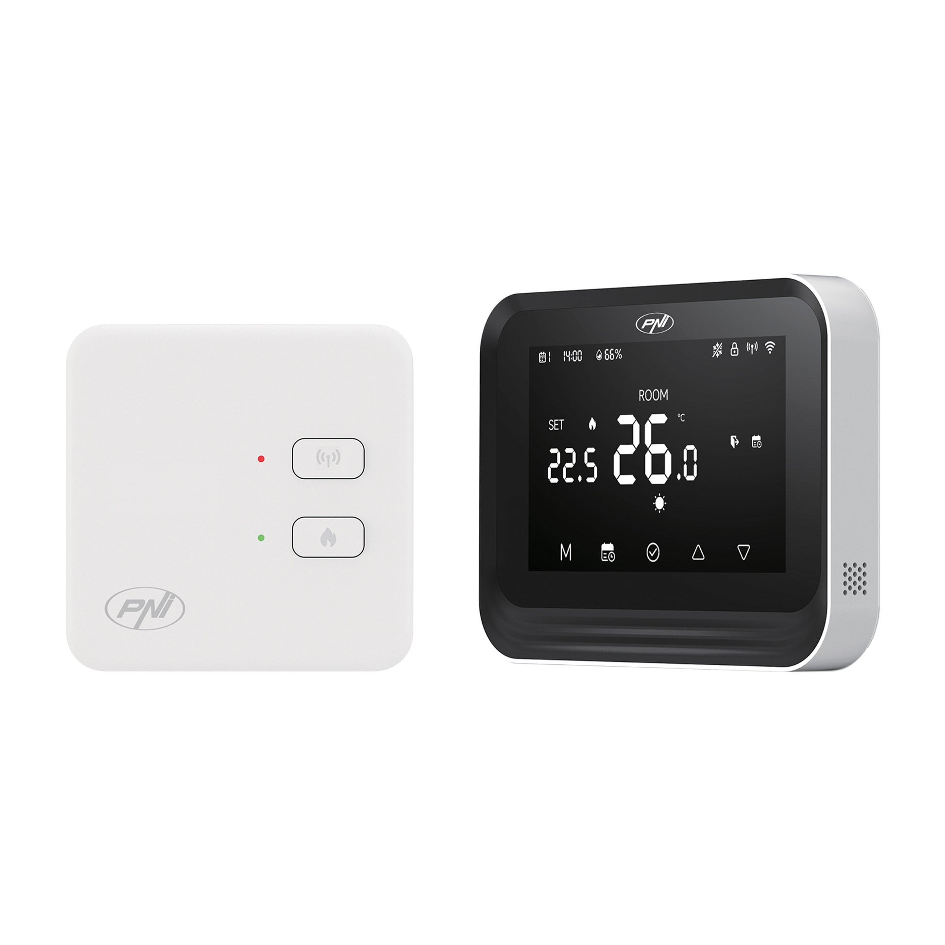 Termostat inteligent PNI CT45 fara fir, cu WiFi, control prin Internet, pentru centrale termice, APP TuyaSmart