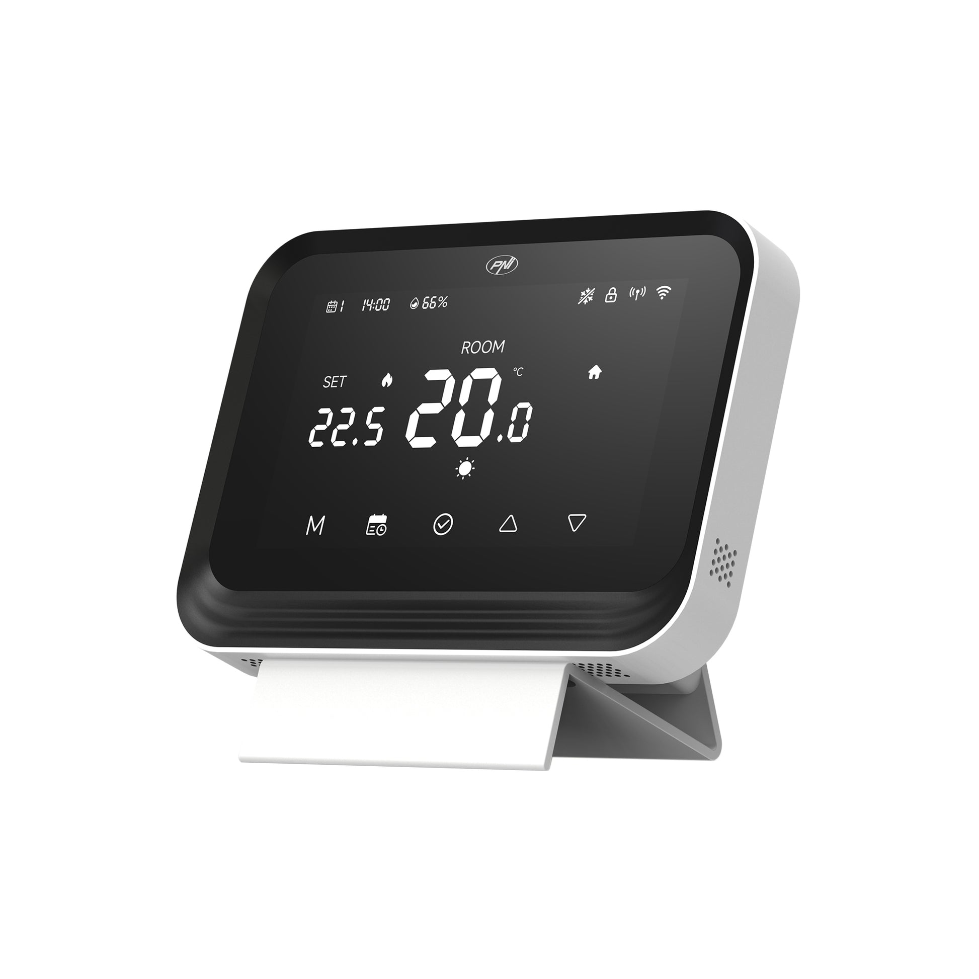 Termostat inteligent PNI CT45 fara fir, cu WiFi, control prin Internet, pentru centrale termice, APP TuyaSmart