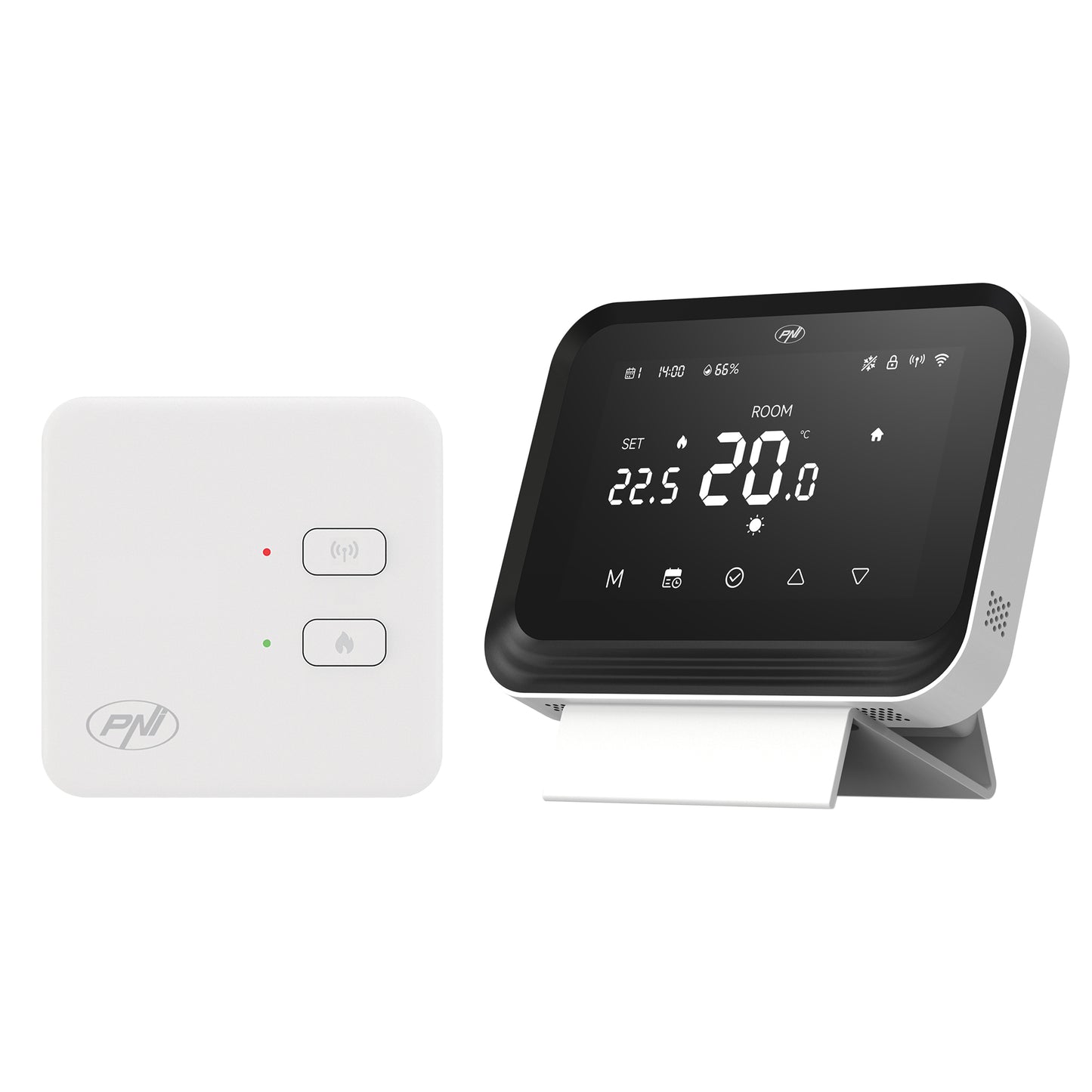Termostat inteligent PNI CT45 fara fir, cu WiFi, control prin Internet, pentru centrale termice, APP TuyaSmart