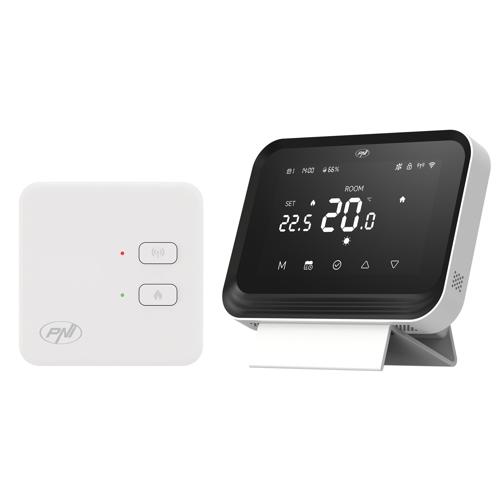 Termostat inteligent PNI CT45 fara fir, cu WiFi, control prin Internet, pentru centrale termice, APP TuyaSmart