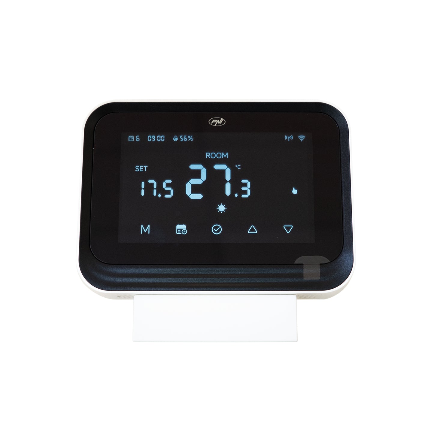 Termostat inteligent PNI CT45 fara fir, cu WiFi, control prin Internet, pentru centrale termice, APP TuyaSmart