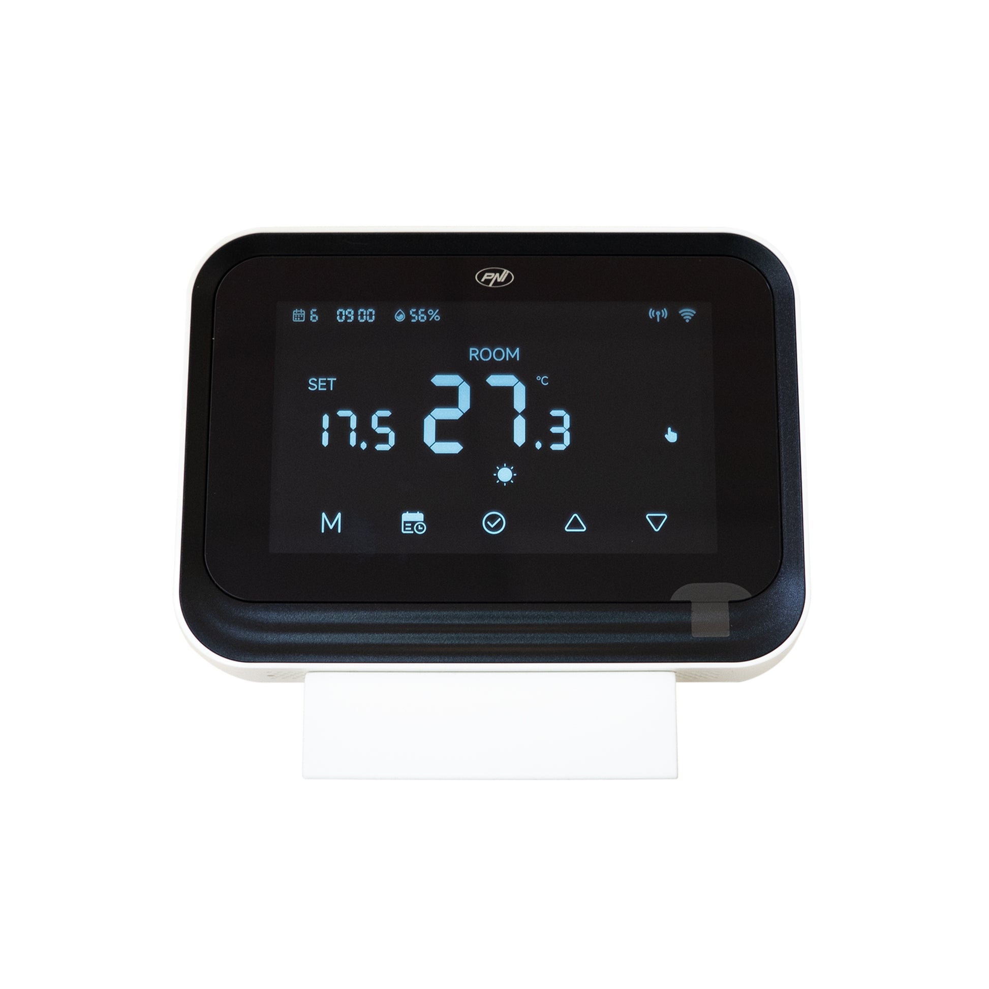 Termostat inteligent PNI CT45 fara fir, cu WiFi, control prin Internet, pentru centrale termice, APP TuyaSmart