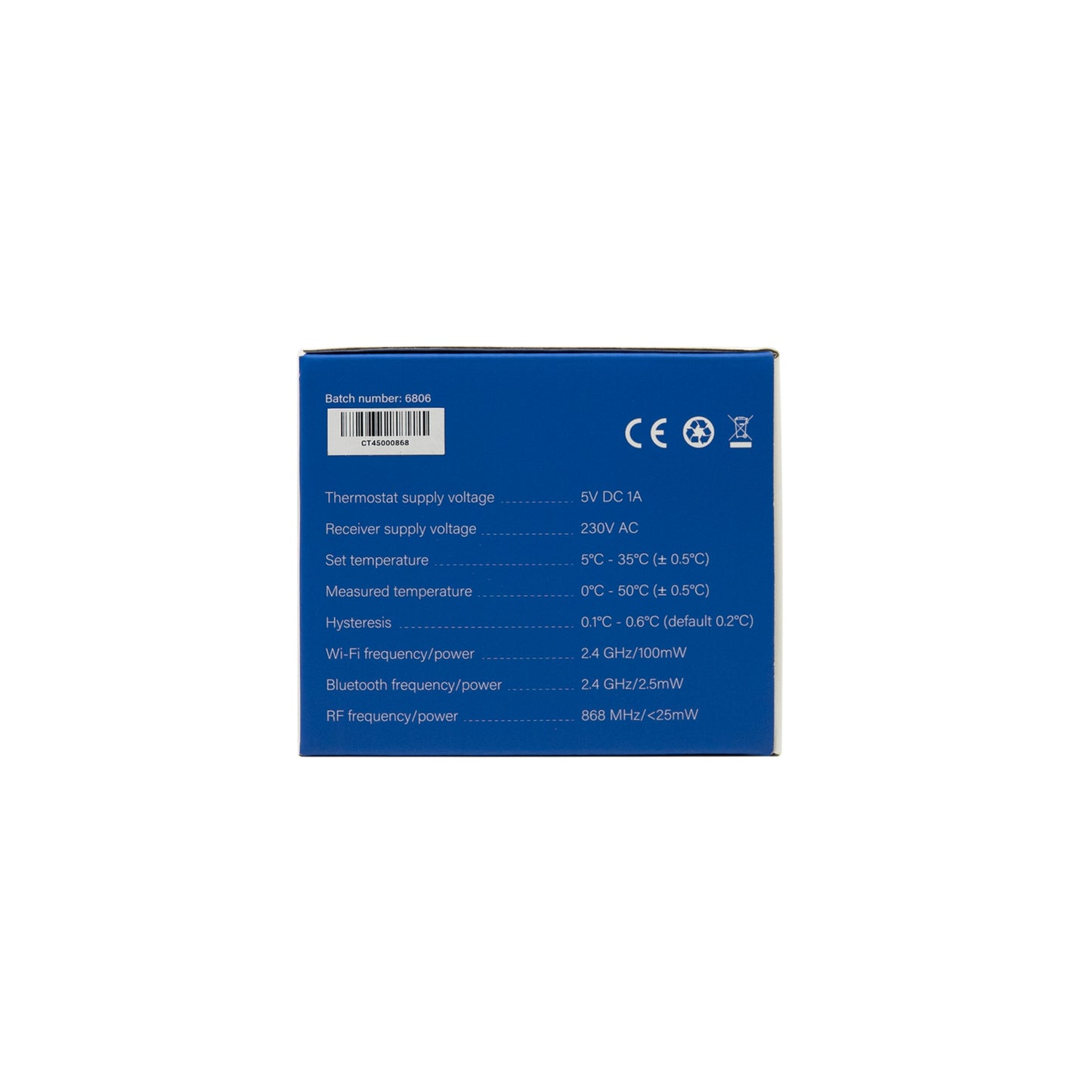 Termostat inteligent PNI CT45 fara fir, cu WiFi, control prin Internet, pentru centrale termice, APP TuyaSmart