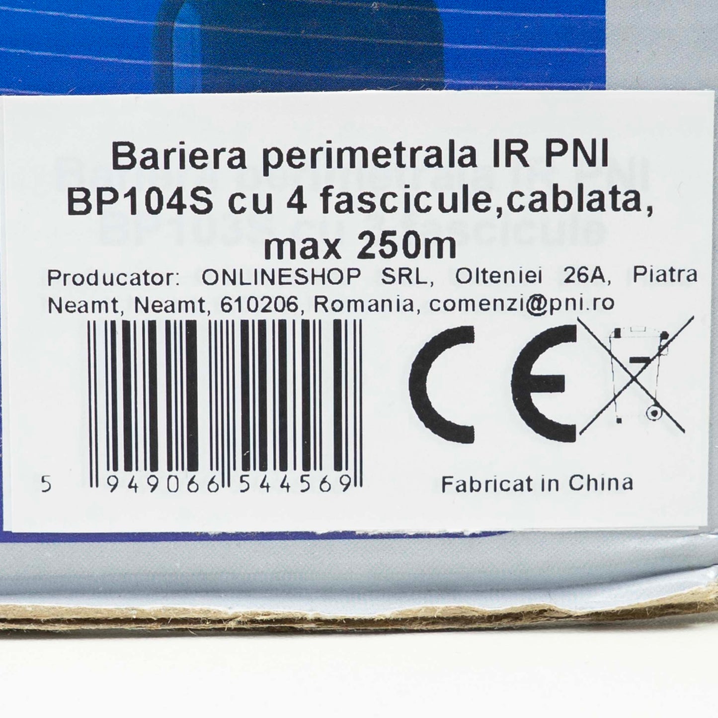 Bariera perimetrala IR PNI BP104S cu 4 fascicule,cablata, max 250m