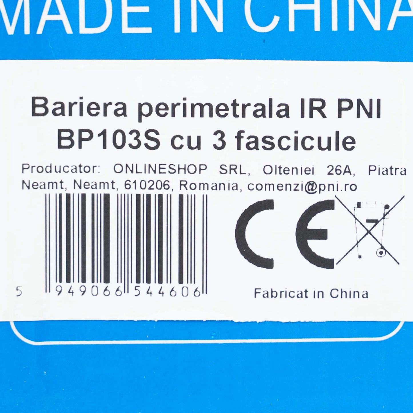 Bariera perimetrala IR PNI BP103S cu 3 fascicule, distanta detectie 250m